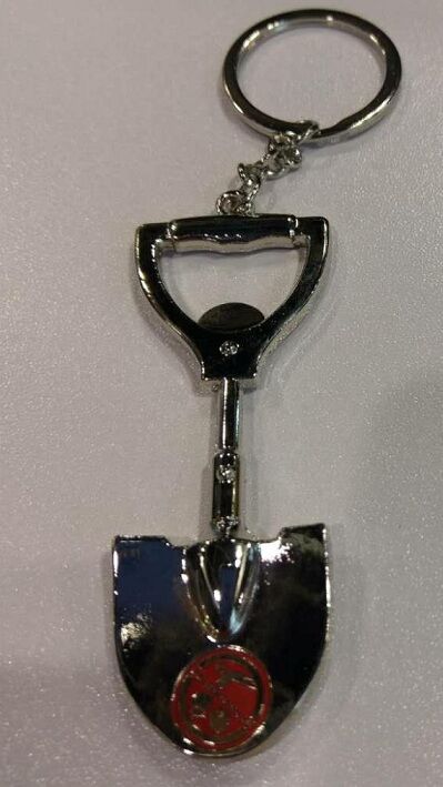 Custom Spade Bottle Opener Keyring 1 Custom Spade Bottle Opener Keyring