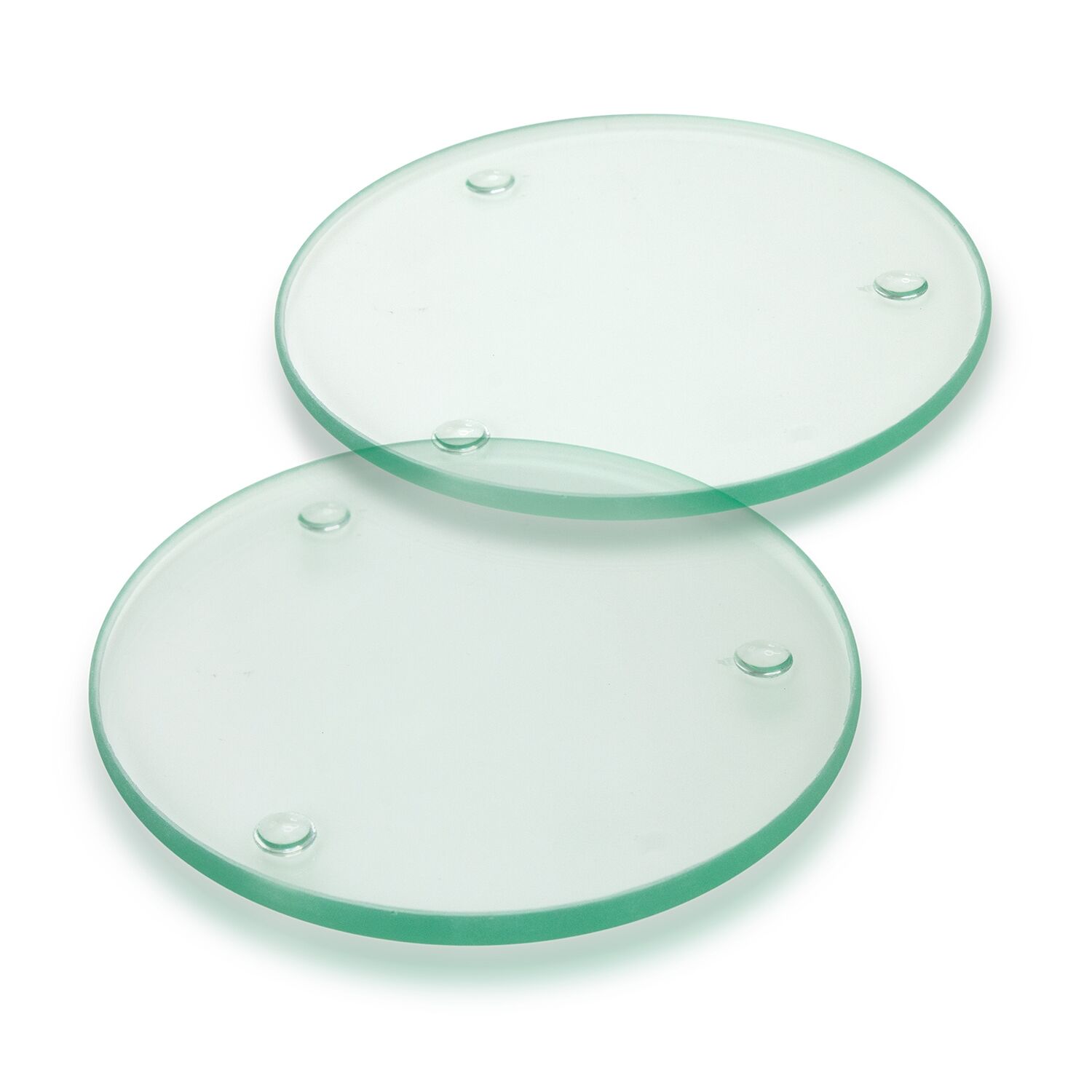 116396 Venice Glass Coaster Set of 2 - Round - Image 2