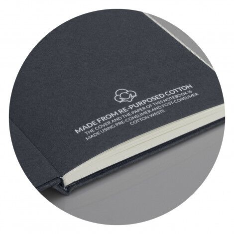 Recycled Cotton Hard Cover Notebook - Image 4