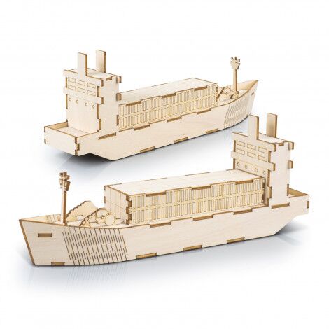 BRANDCRAFT Cargo Ship Wooden Model - Image 2