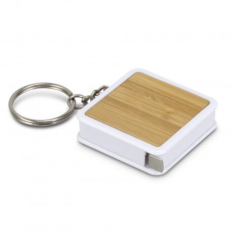 Bamboo Tape Measure Key Ring - Image 2