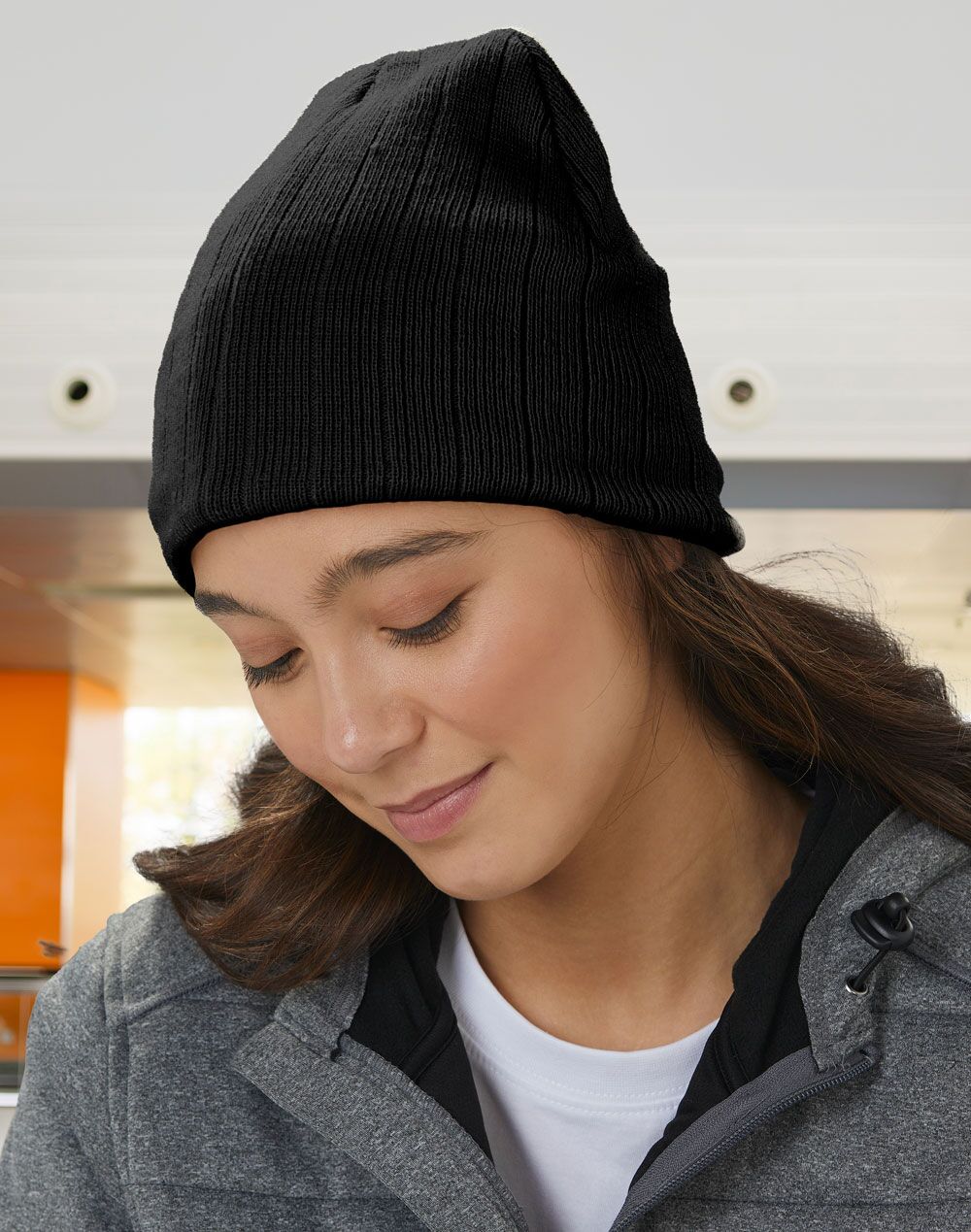 CH64 Cable Knit Beanie With Fleece Head Band - Image 5