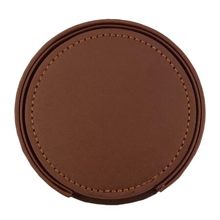 CST010 Franklin Leather Coaster Set of 6 - Image 5