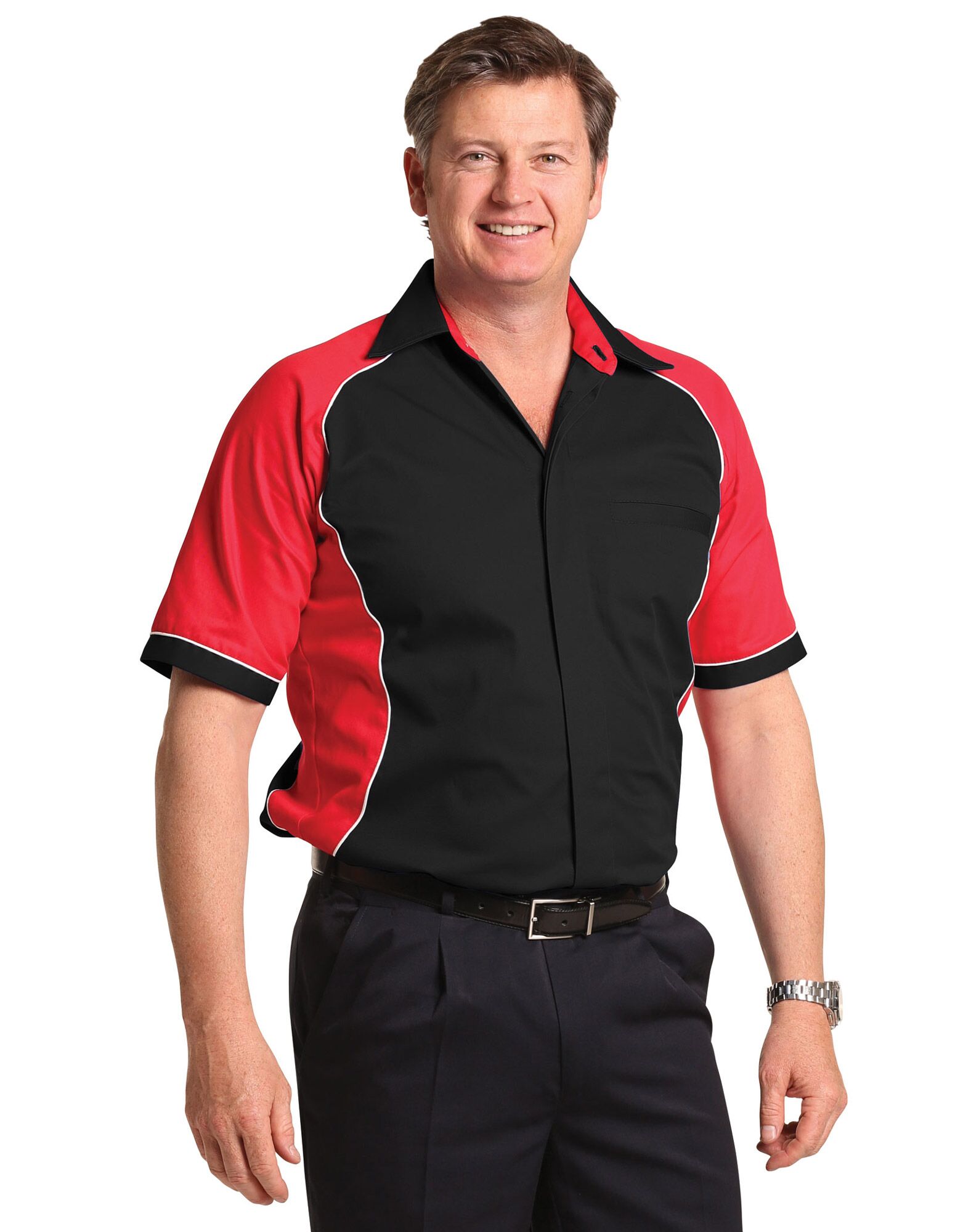BS15 Men's Arena Tri-colour Contrast Shirt - Image 2