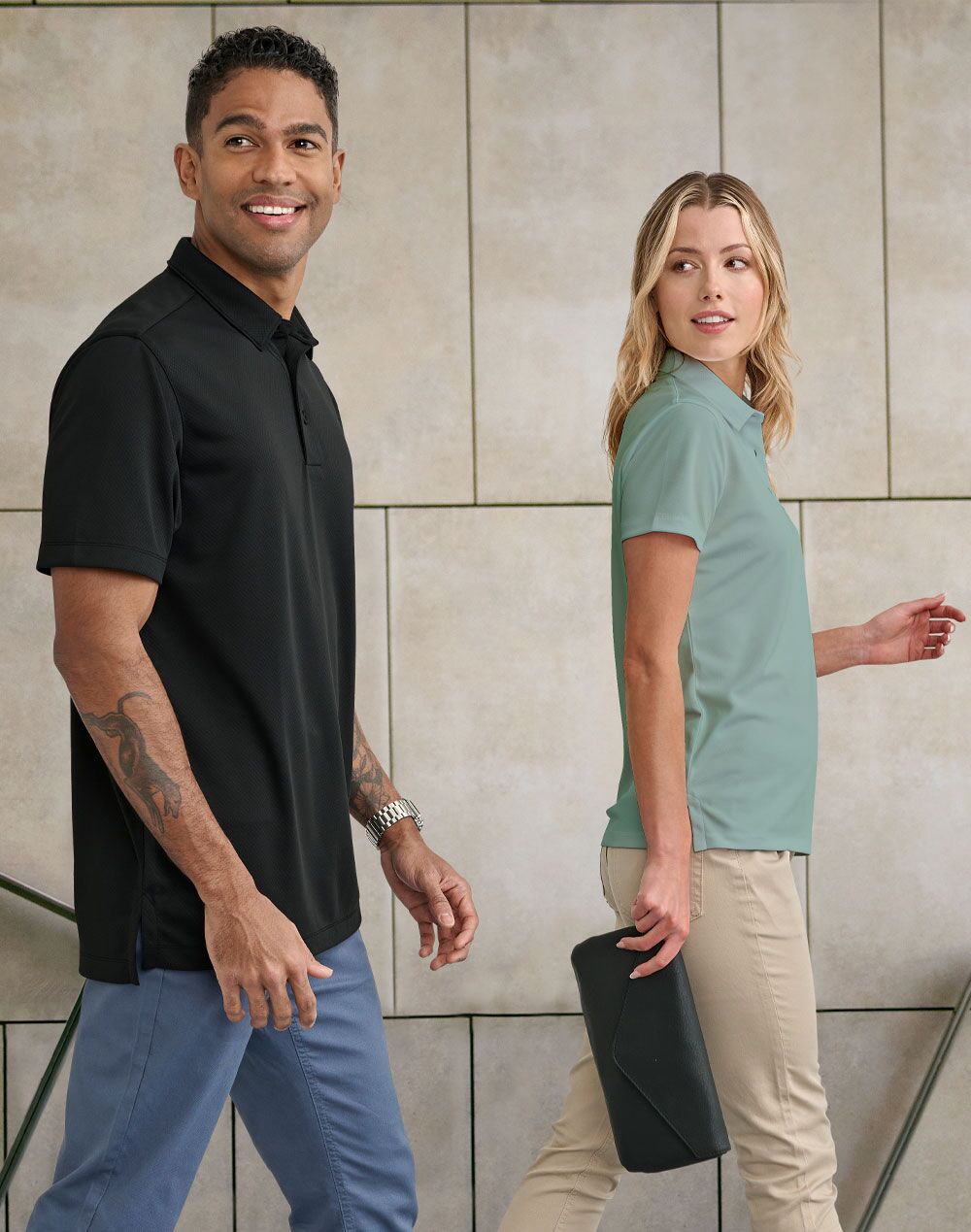 PS96 SUSTAINABLE JACQUARD KNIT POLO Ladies - Image 8