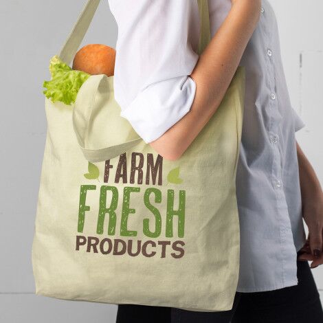 Cotton Shoulder Tote Bag - Image 2