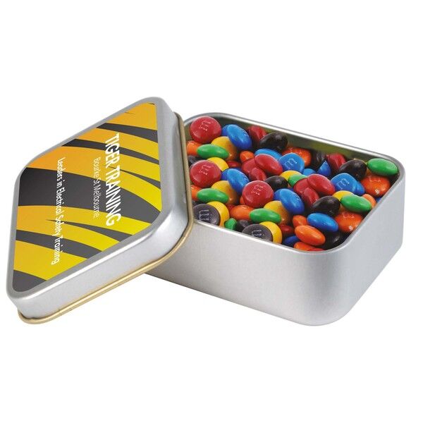 M&M's in Silver Rectangular Tin LL33016