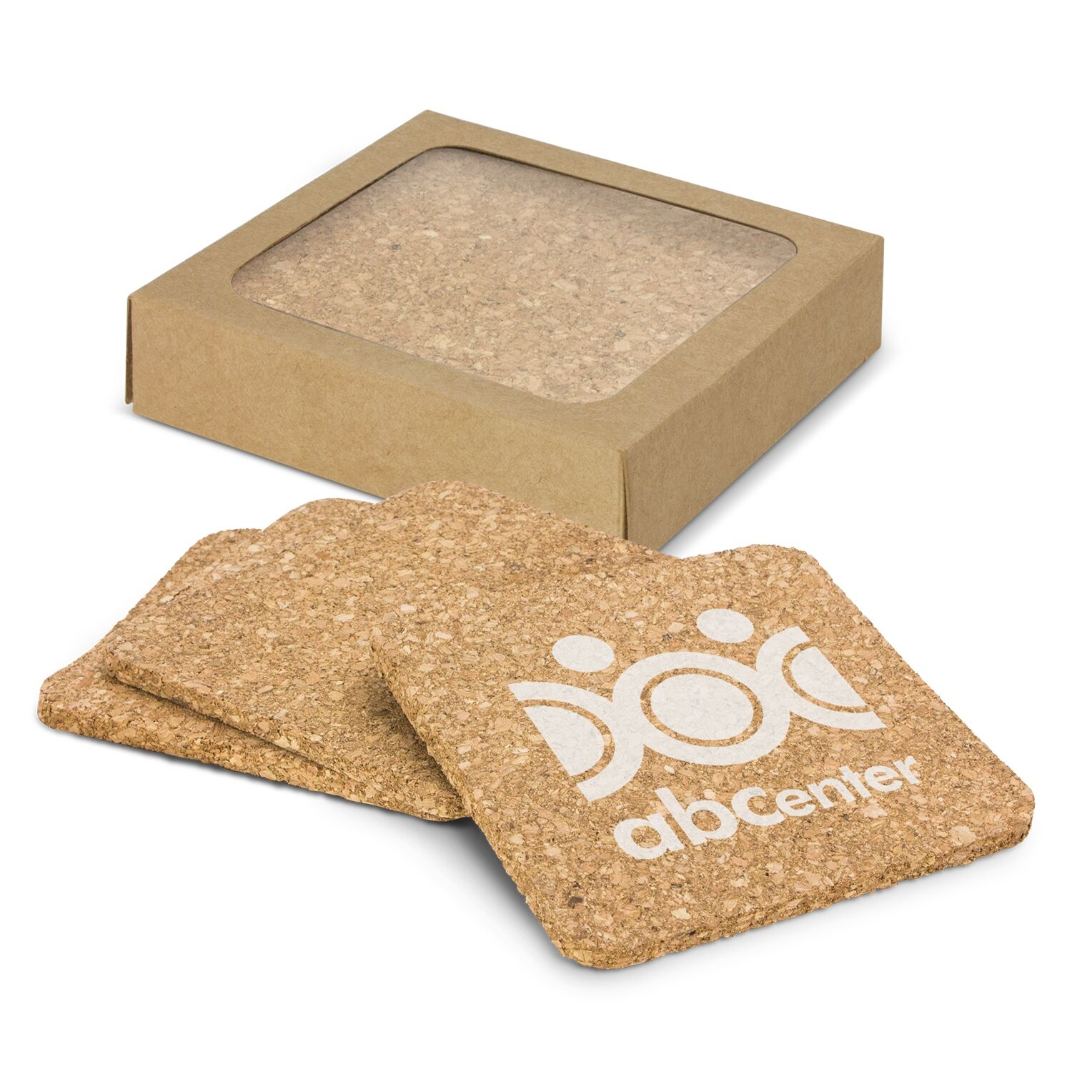 113034 Oakridge Cork Coaster Square Set of 4
