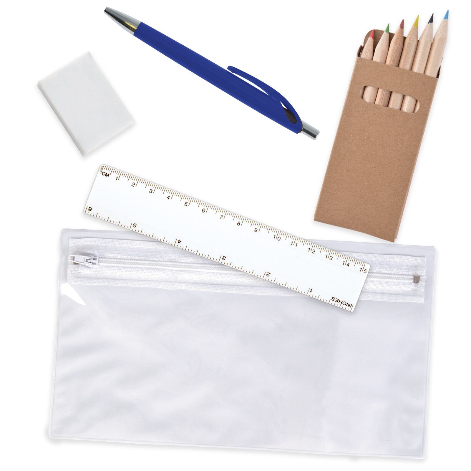 Stationery Set in PVC Pencil Case - Image 2