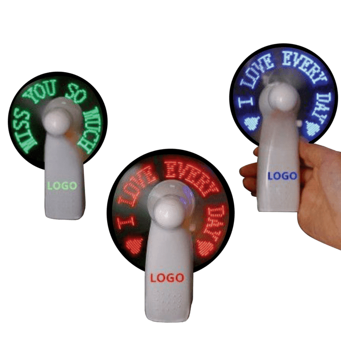 Light Up Your Logo & Message With Our Hand Held LED Fans