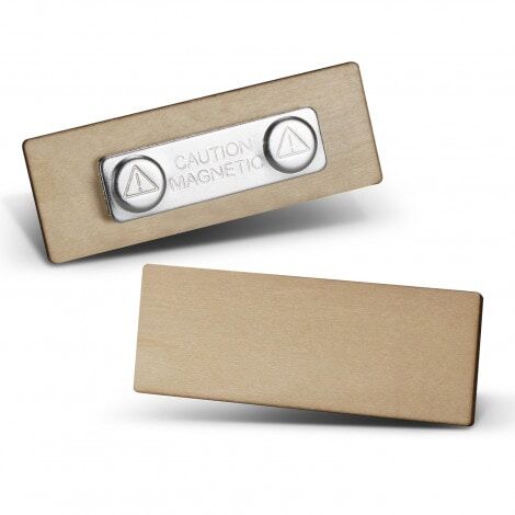 Magnetic Wooden Badge - Image 2