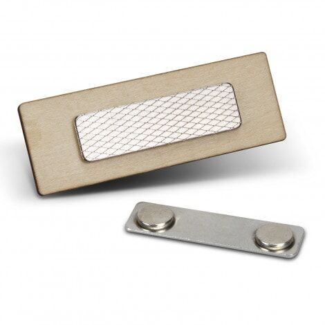 Magnetic Wooden Badge - Image 3
