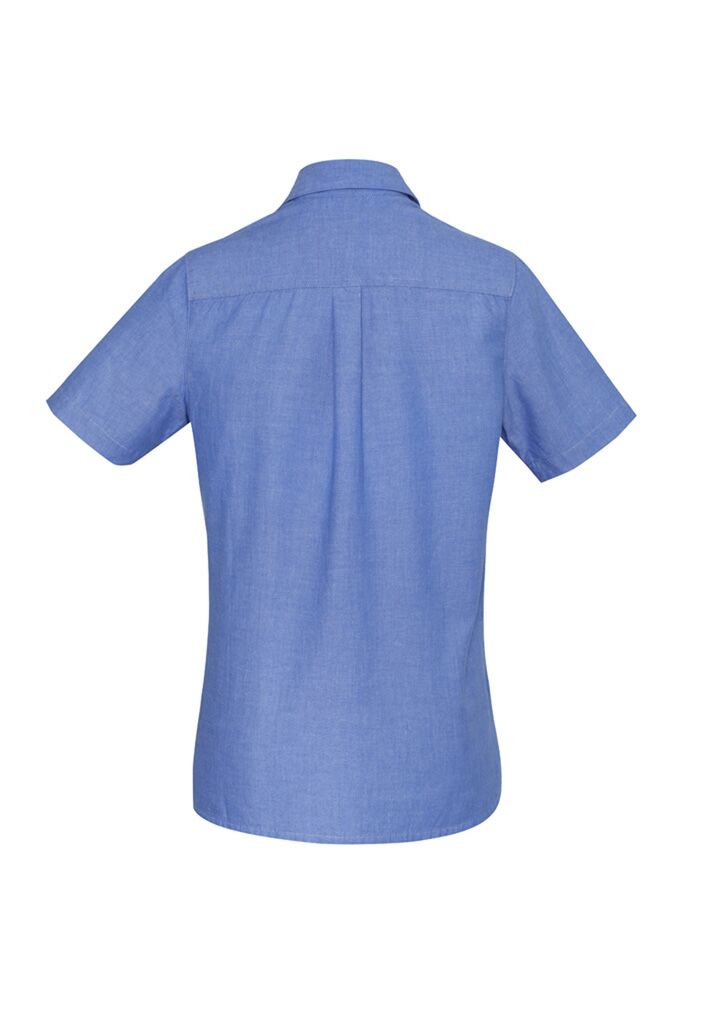 Womens Chambray Short Sleeve Shirt - Image 3
