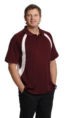 Branded Men's Cooldry Soft Sports Mesh Contrast Short Sleeve Polo Sydney