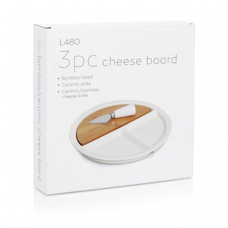 3pc Ceramic/Bamboo Cheese Set - Image 2