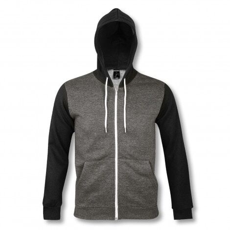 SOLS Silver Unisex Zipped Sweatshirt - Image 2